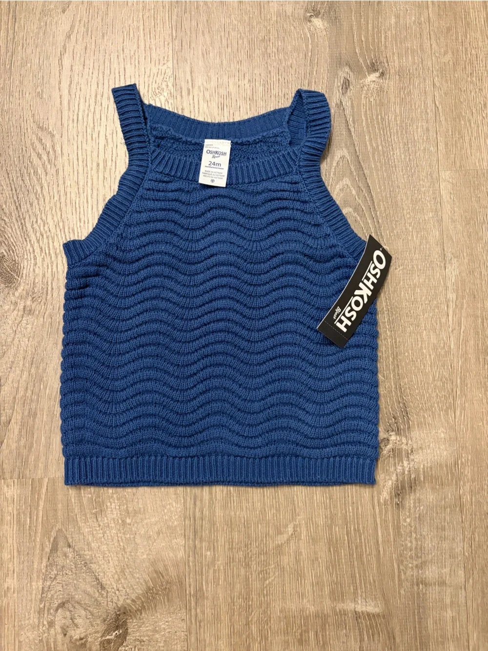 OshKosh B'gosh Baby Girl Sweater Knit Tank Top - Navy- NWT